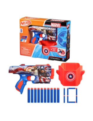 LANZADOR NERF MARVEL CAPITÁN AMÉRICA