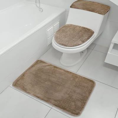 SET DE BAÑO DE 3 PIEZAS DORAL MARRON1