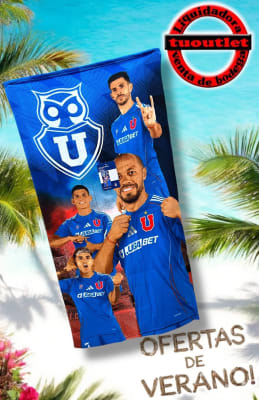 TOALLA DE LA U DE CHILE DISEÑO 'AZUL'