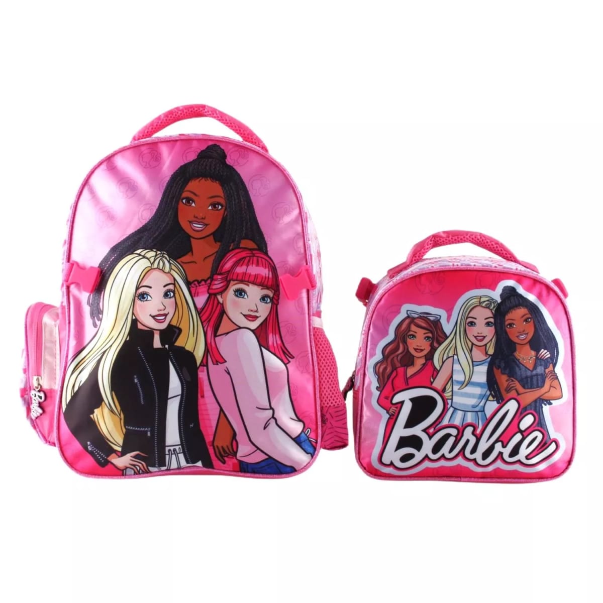 SET SATIN MOCHILA CON LONCHERA BARBIE 14''3