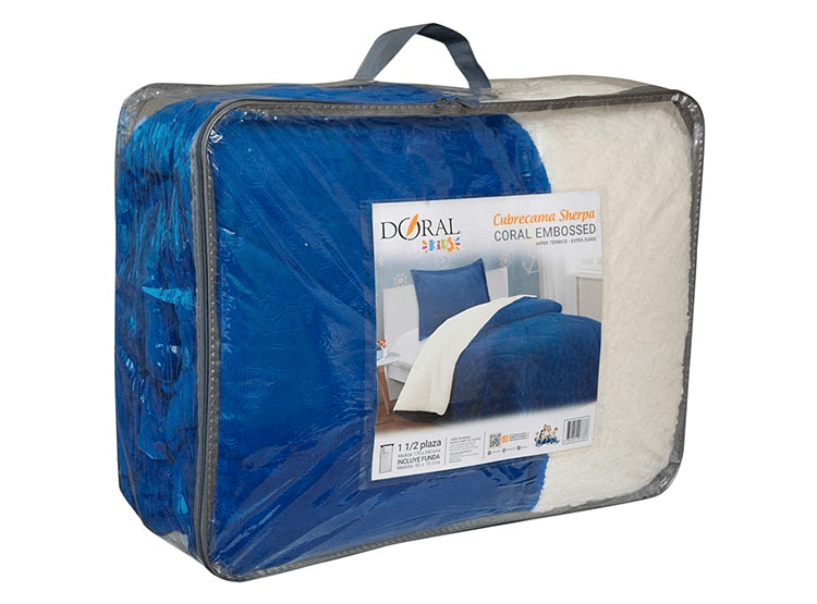 CUBRECAMA SHERPA CORAL EMBOSSED KIDS 1.51