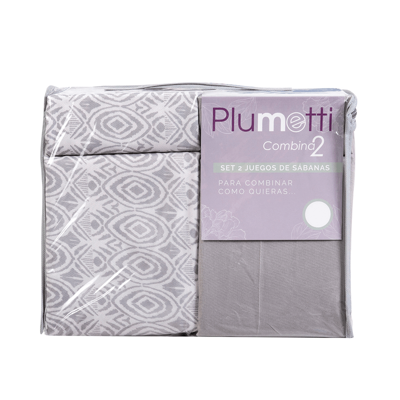 SET JUEGO DE SABANAS COMBINA2 PLUMETTI 2.02