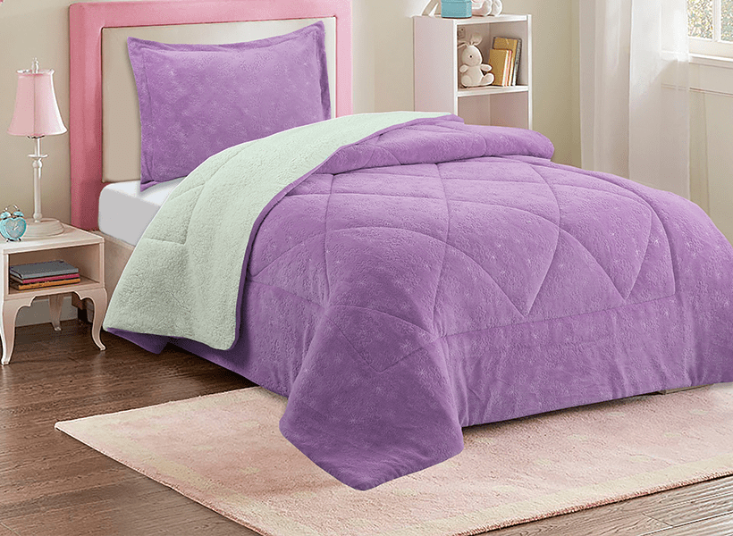 CUBRECAMA SHERPA CORAL EMBOSSED KIDS 1.58