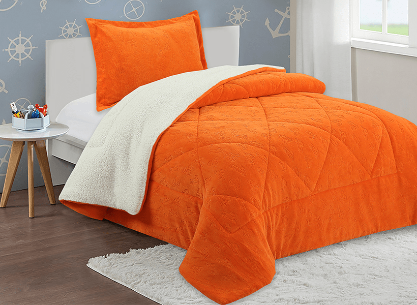 CUBRECAMA SHERPA CORAL EMBOSSED KIDS 1.55