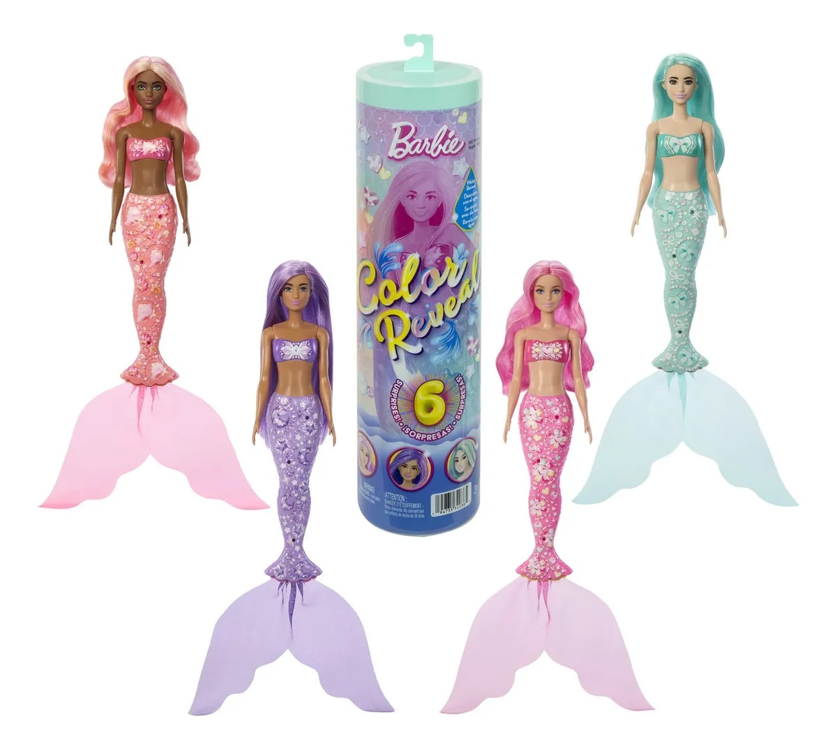 BARBIE COLOR REVEAL 6 SORPRESAS SIRENAS SERIES 5