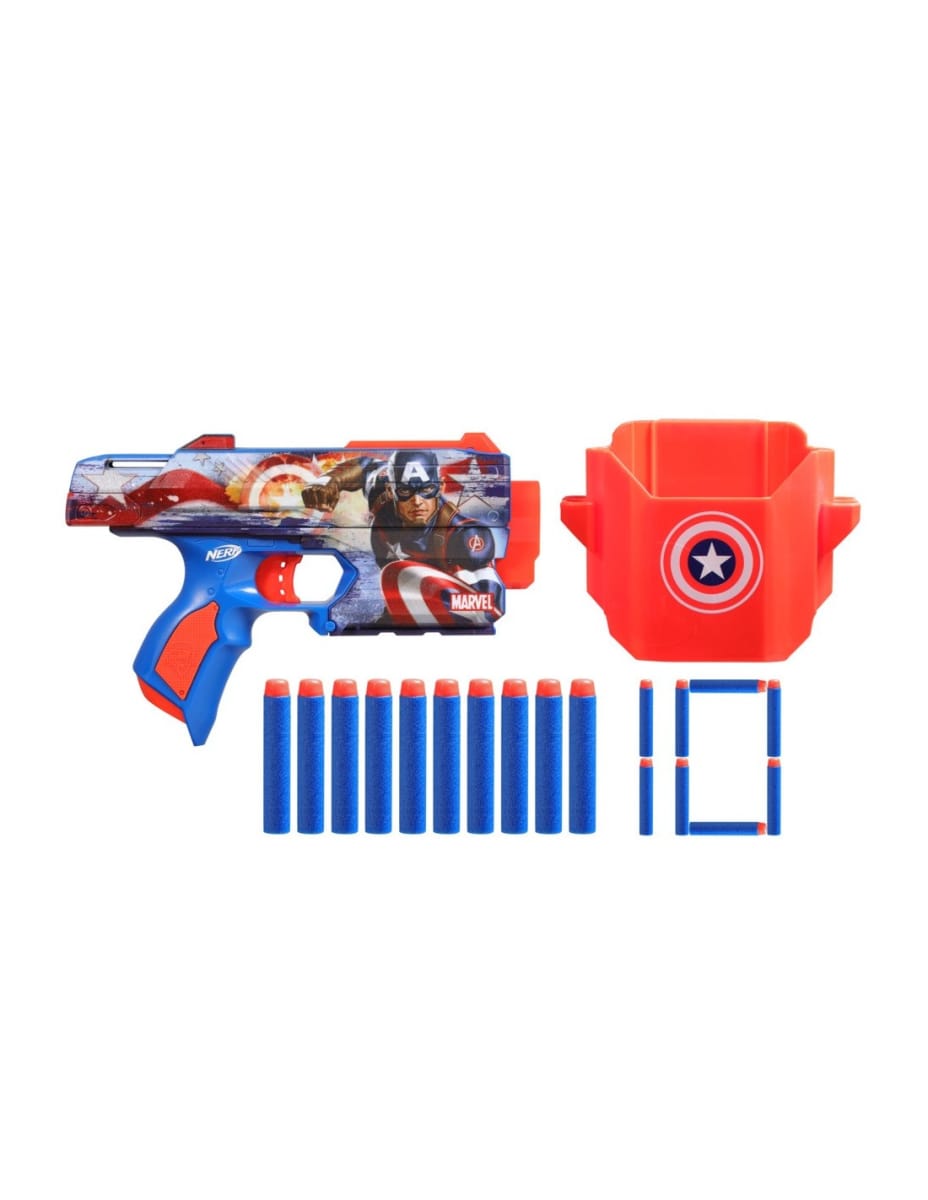 LANZADOR NERF MARVEL CAPITÁN AMÉRICA7