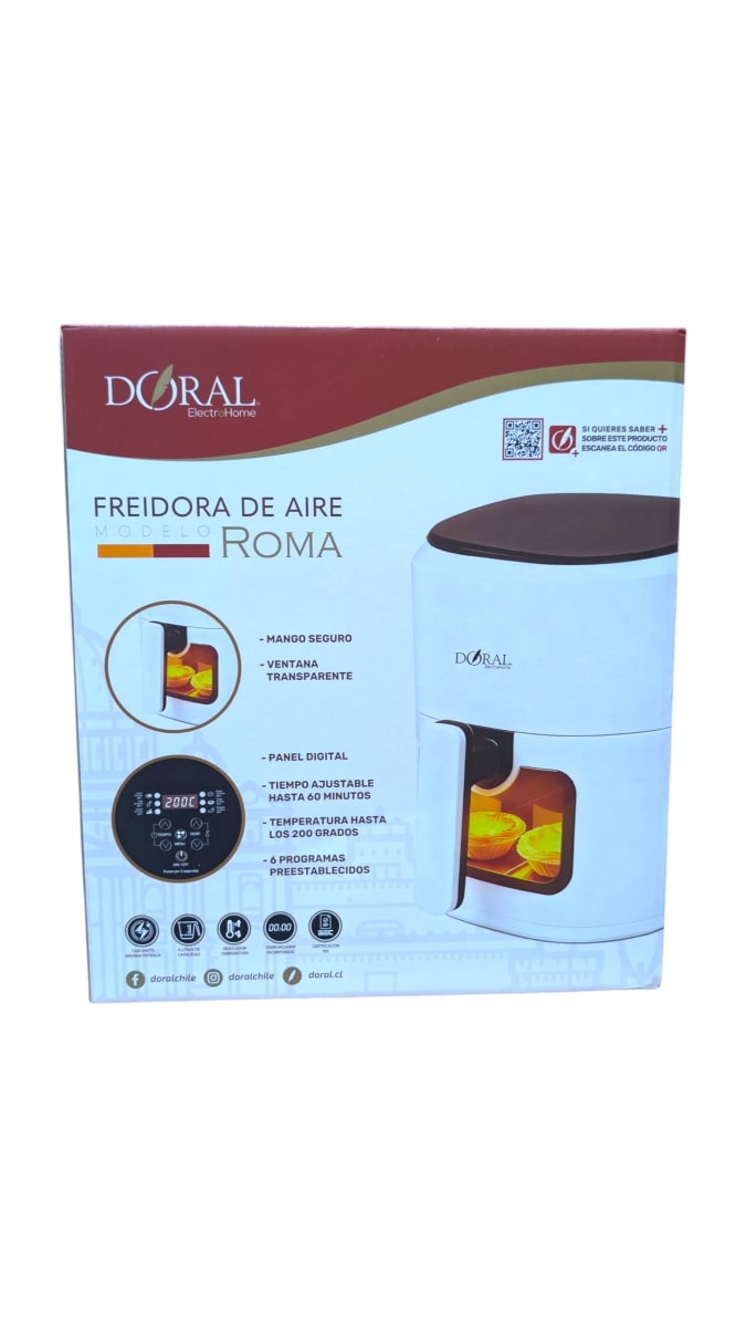 FREIDORA DE AIRE ROMA DORAL BLANCA4