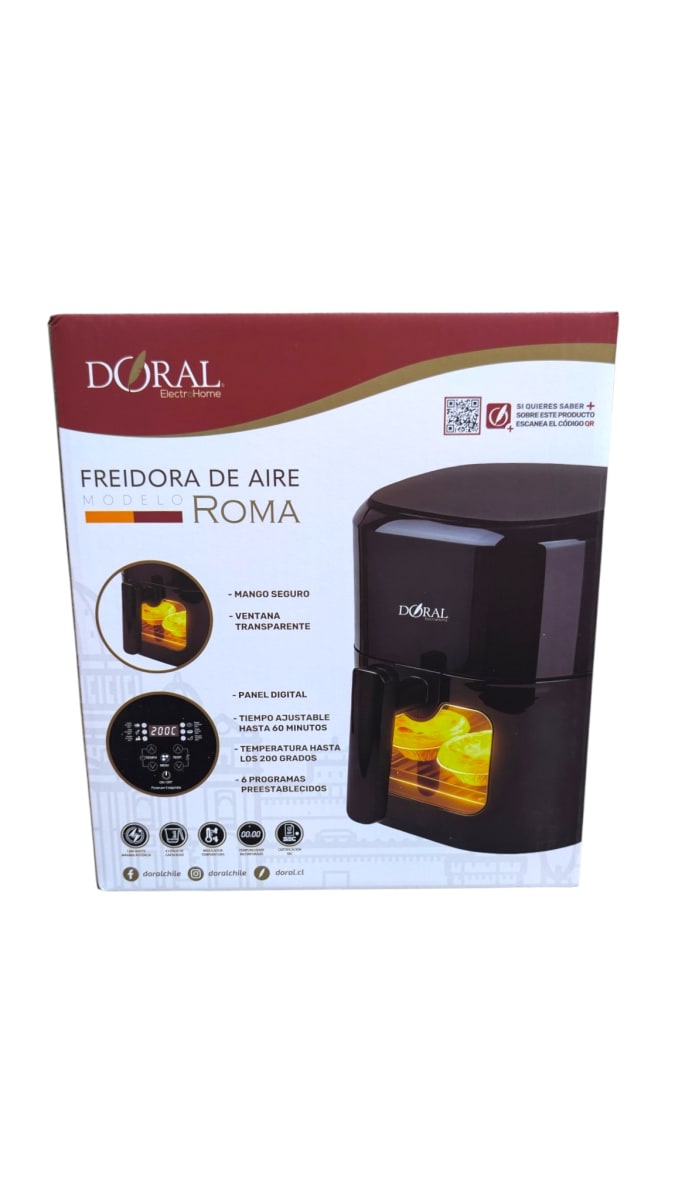 FREIDORA DE AIRE ROMA DORAL NEGRA3