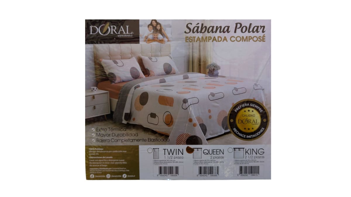SABANAS POLAR ESTAMPADAS COMPOSE 2.0 PLAZAS4