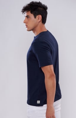 POLO HENLEY PACIFIC BLUE BAMBÚ+PIMA 