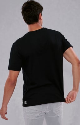 POLO HENLEY BLACK BAMBÚ+PIMA