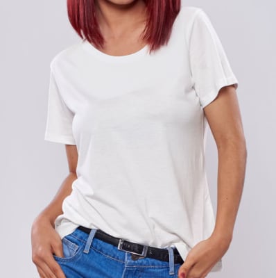 CREW NECK WOMAN WHITE