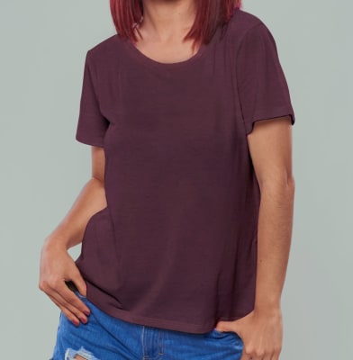 CREW NECK WOMAN BORGOÑA