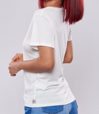 POLO V NECK WOMAN WHITE