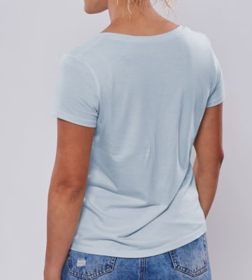 POLO V NECK WOMAN SKY