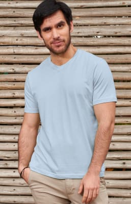 POLO V NECK SKY BAMBÚ+PIMA 