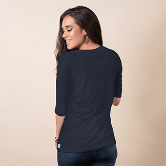 POLO BAMBÚ+PIMA MANGA 3/4 PACIFIC BLUE