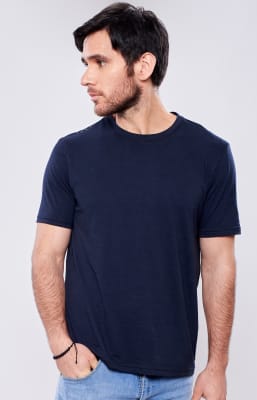 POLO CREW NECK BAMBÚ+PIMA PACIFIC BLUE