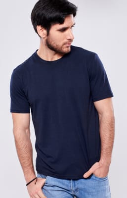 POLO CREW NECK BAMBÚ+PIMA PACIFIC BLUE