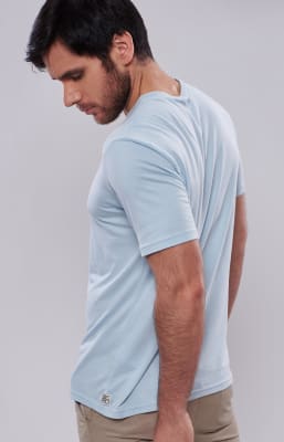 POLO CREW NECK SKY BAMBÚ+PIMA