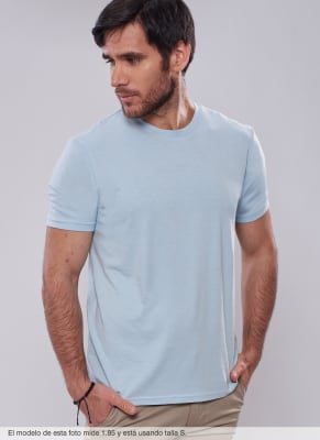 POLO CREW NECK SKY BAMBÚ+PIMA
