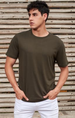 POLO CREW NECK BAMBÚ+PIMA DARK MOSS