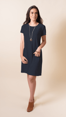 VESTIDO BAMBÚ+PIMA PACIFIC BLUE