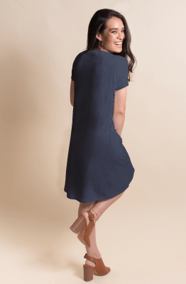 VESTIDO BAMBÚ+PIMA PACIFIC BLUE