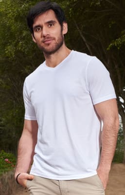 POLO V NECK WHITE BAMBÚ+PIMA 