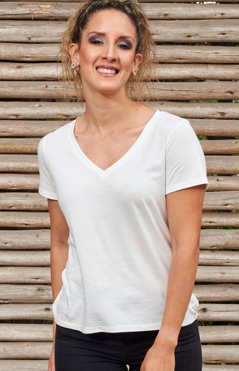 POLO BAMBU+PIMA V NECK MUJER NATURE1