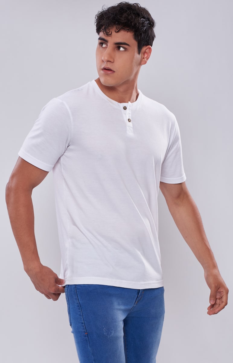 POLO HENLEY WHITE BAMBÚ+PIMA 1