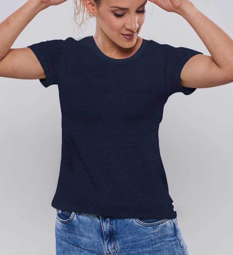 CREW NECK WOMAN PACIFIC BLUE1