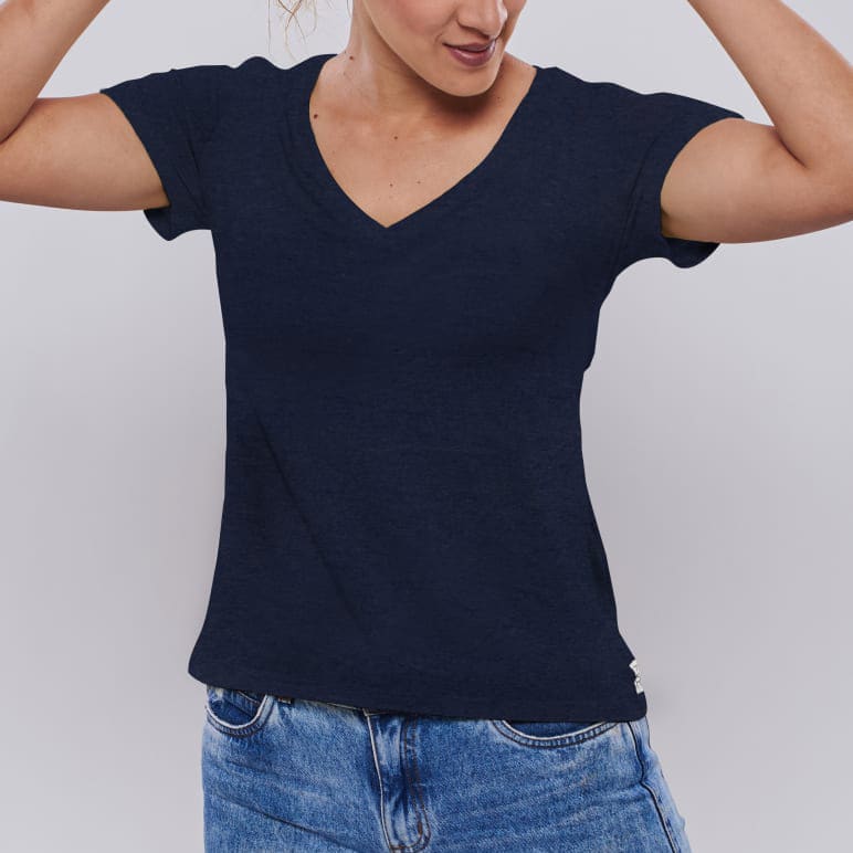 POLO V NECK WOMAN PACIFIC BLUE1