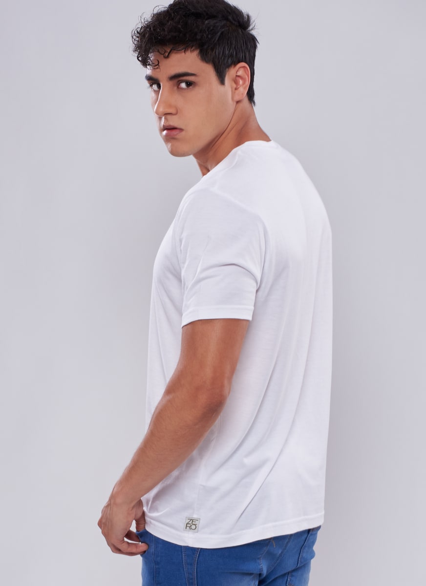 POLO CREW NECK WHITE BAMBÚ+PIMA