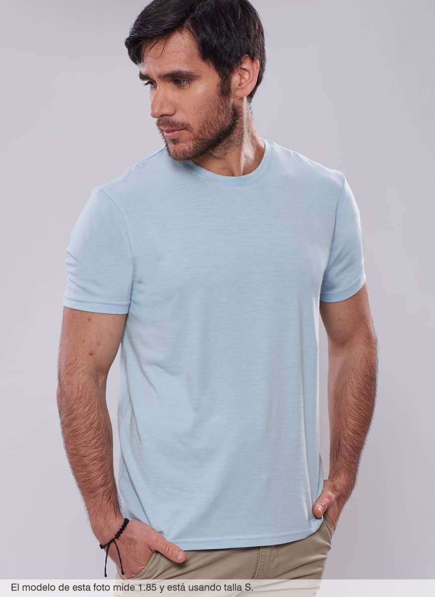 POLO CREW NECK SKY BAMBÚ+PIMA2