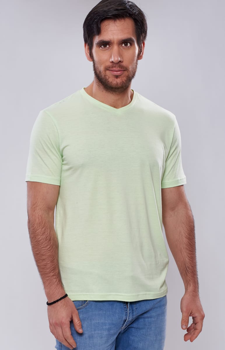 POLO V NECK MINT BAMBÚ+PIMA 1