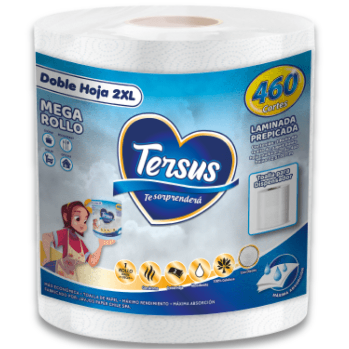 TOALLA DE PAPEL TERSUS 2XL 460 DH 6 ROLLOS1
