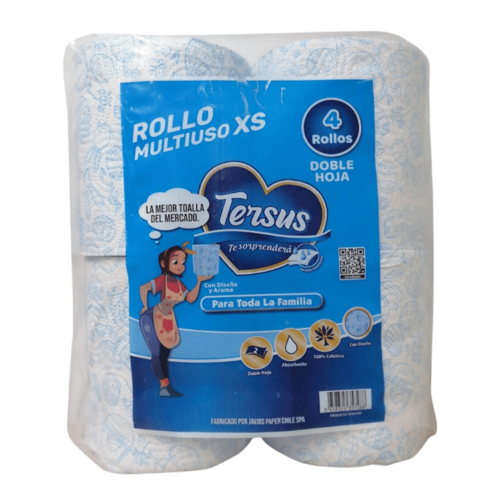 TOALLA DE PAPEL TERSUS XS 4 ROLLOS1