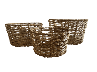 Set 3 Cestos Bangalore S 25x25x14cm +M 30x30x17 cm + L 35x35x20 cm