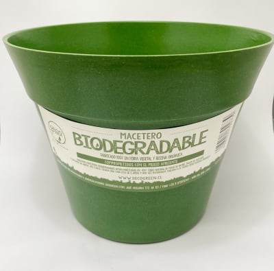 Set De 2 Macetero Bio Bamboo Clasica Musgo 25x25x17 cm