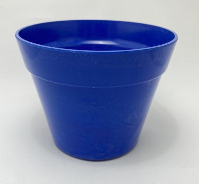 Macetero Bio Bamboo Redondo Azul 13,7x13,7x10 cm