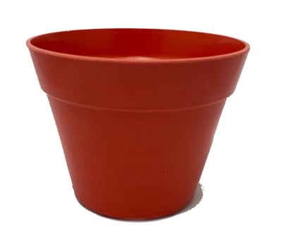 Macetero Bio Bamboo Redondo Rojo 13,7x13,7x10 cm