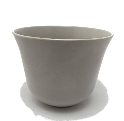 Set De 2 Macetero Bio Bamboo Curvo Gris 16,5x16,5x13 cm