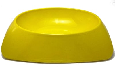 Plato Ecopet Ovalado Grande Amarillo22x7x20x5 cm