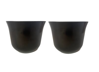 Set 2 Maceteros Bio Curvo negro 16,5x16,5x13 cm