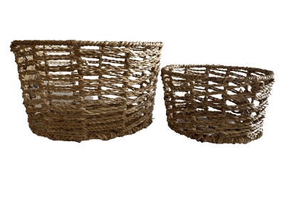 Set 2 Cestos Bangalore S 25x25x14cm + L 35x35x20 cm