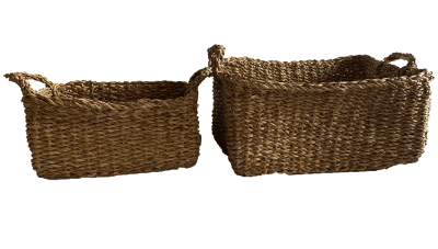 Set 2 Cestos Rect Mumbai S 30X20X14cm +L34x25x18cm