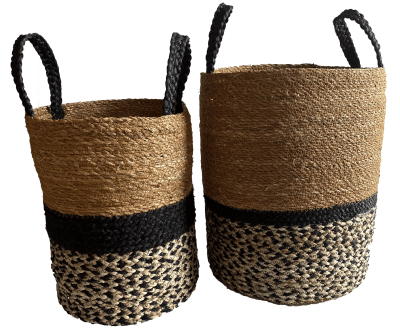 Set De 2 Cestos Bengala S22x22x34cm +M28x28x38cm