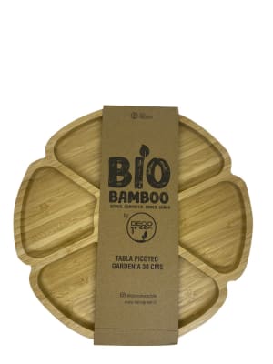 Tabla De Picoteo Bio Bamboo Flor 30 Cm