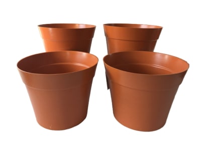 Set 4 Maceteros Bios Clásico 4 Terracota 25x25x17 cm